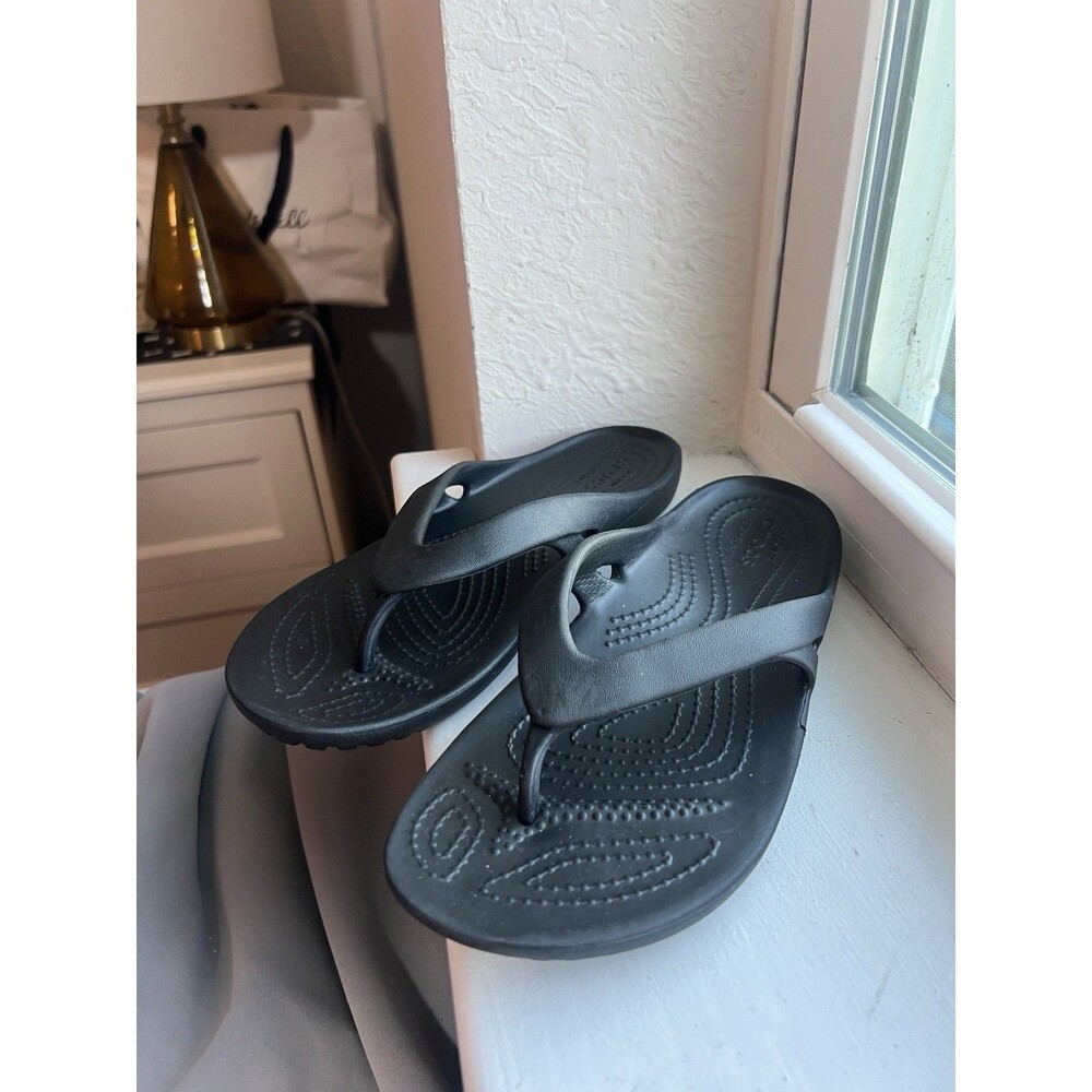 Crocs Kadee II Flip Flop in Black Women’s Size 6 - Picture 3 of 9